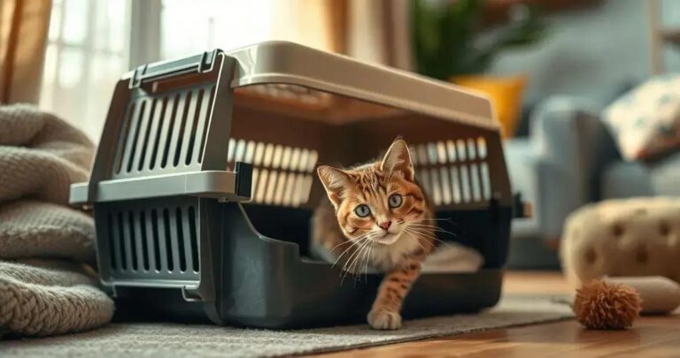 como acostumar gato com a caixa de transporte