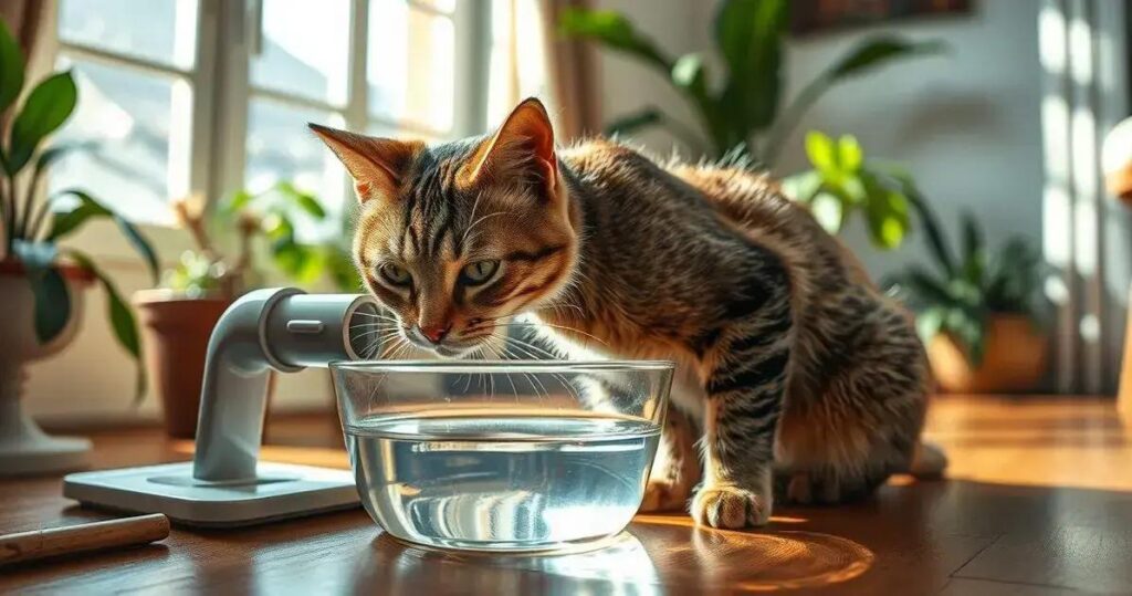 gato bebendo muita água pode ser