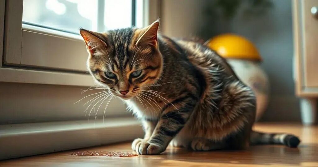 gato vomitando o que pode ser