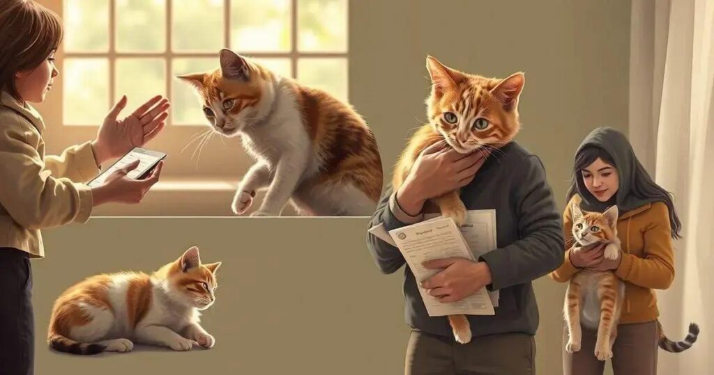 processo de adoção de gatos