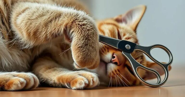 como cortar a ponta da unha do gato