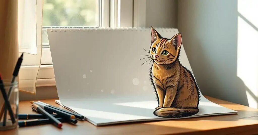 como desenhar um gato