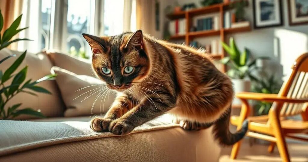 gato arranhando os móveis o que fazer