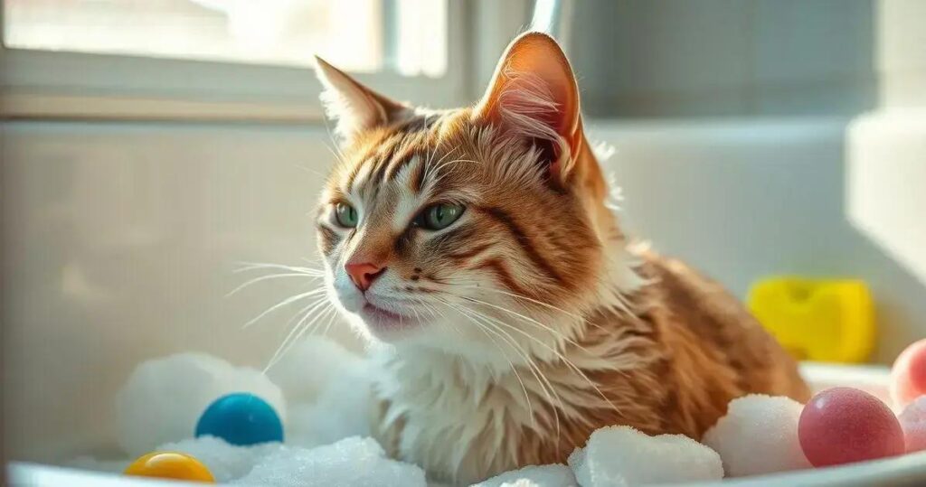 qual a frequência ideal para dar banho em gato
