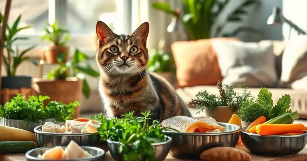 alimentação natural para gatos