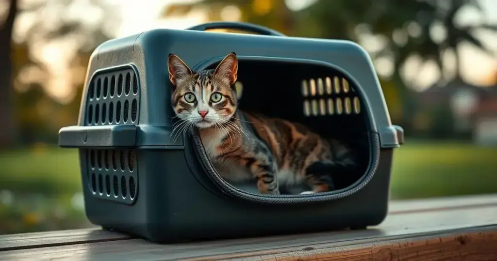 caixa de transporte para gatos de tecido