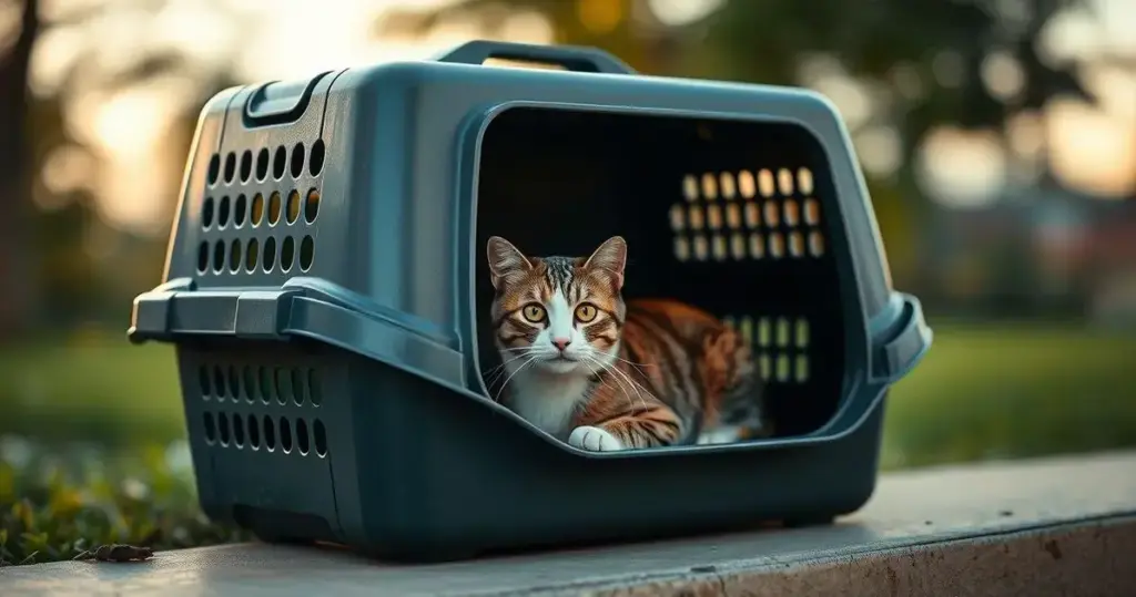 caixa de transporte para gatos rígida