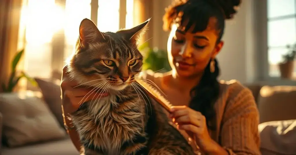 como remover nó de pelo de gato
