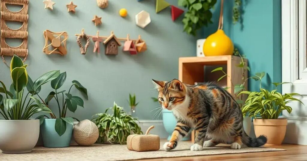 enriquecimento ambiental caseiro para gatos