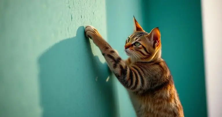 gato arranhando as paredes o que fazer