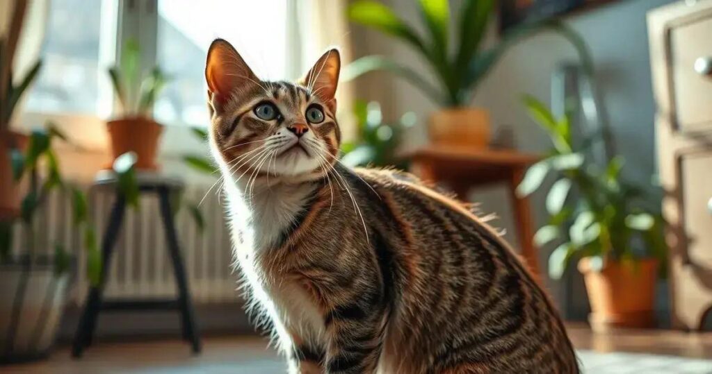 gato marcando território com urina