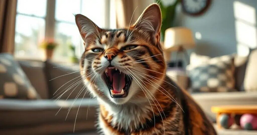 gato miando muito