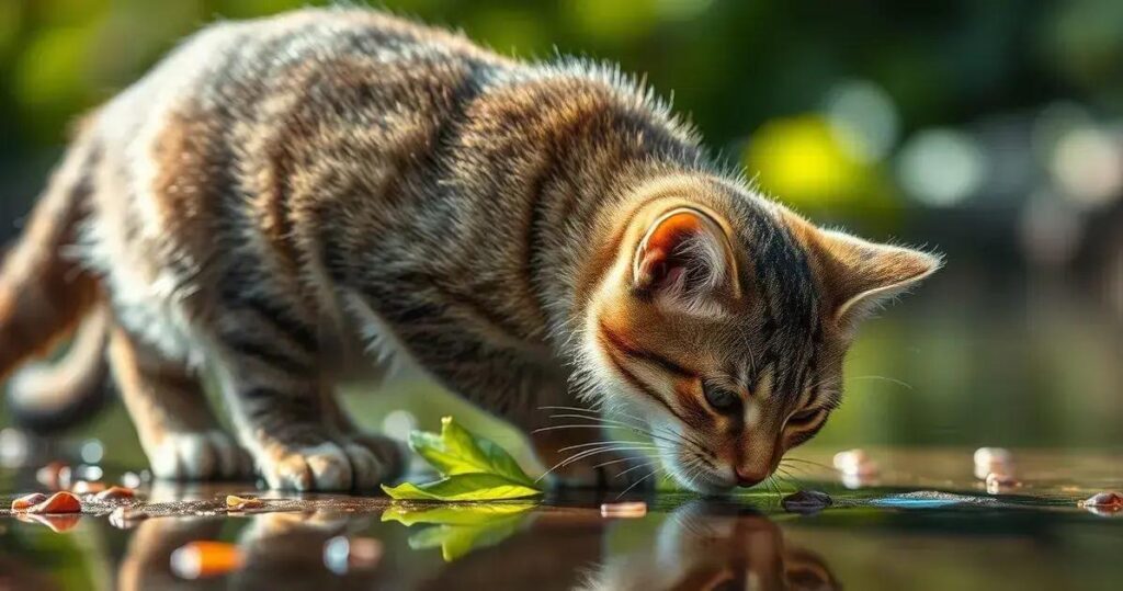 gato piscando lentamente