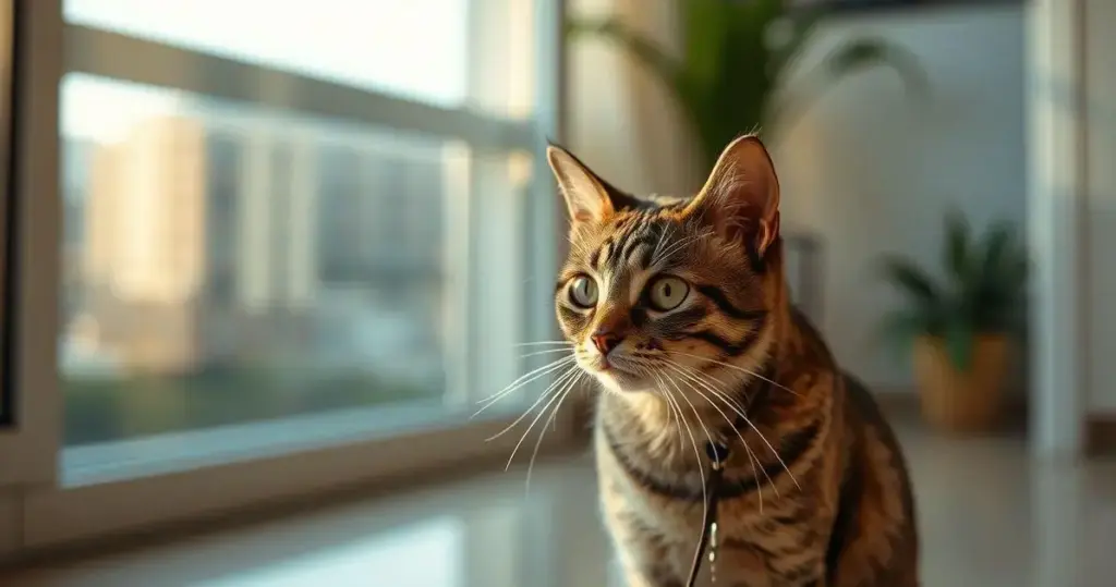 passeio de gato em apartamento