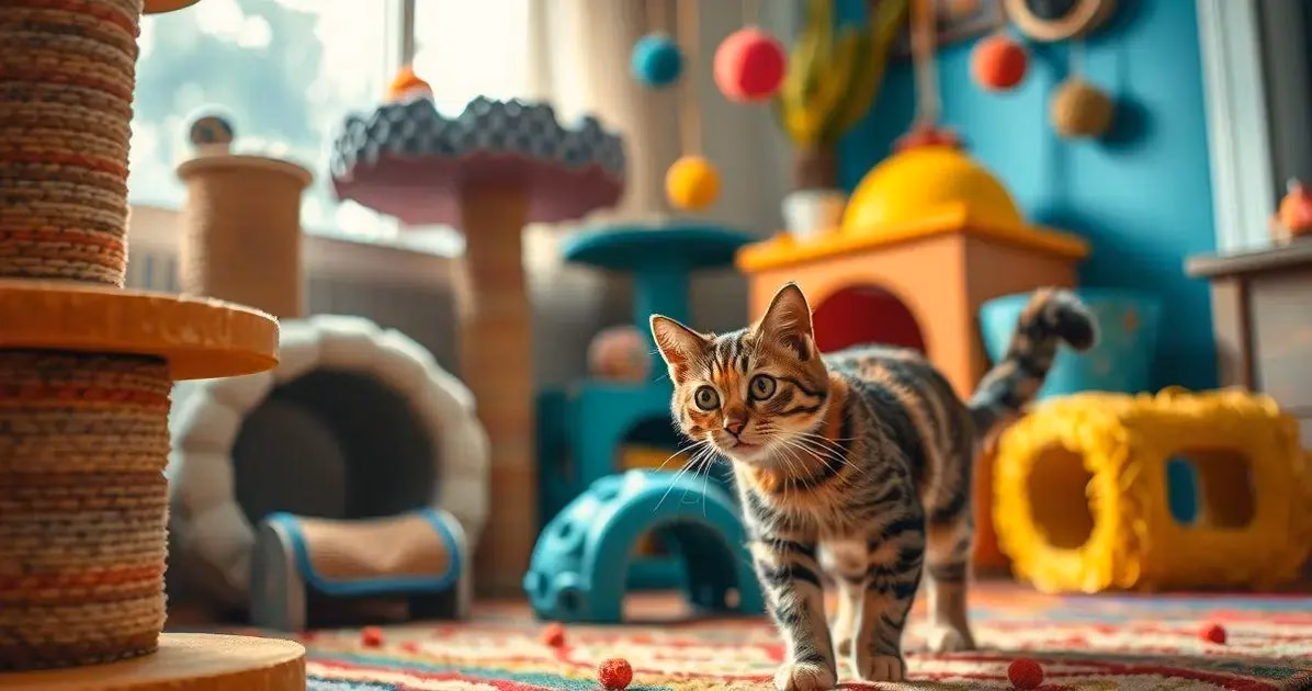 enriquecimento ambiental para gatos