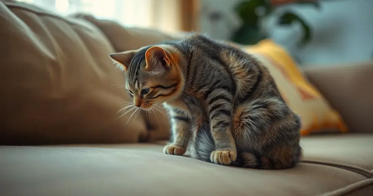 gato arranhando sofá