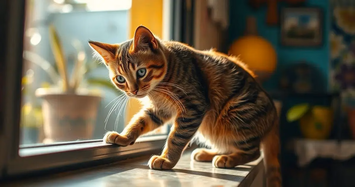 gato com coceira