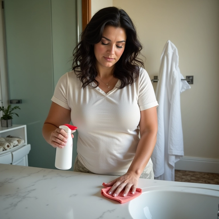 Desinfecção regular das superfícies do banheiro.