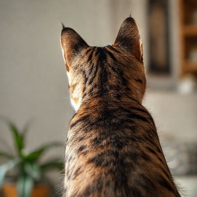 Ondulação visível na pele das costas de um gato.