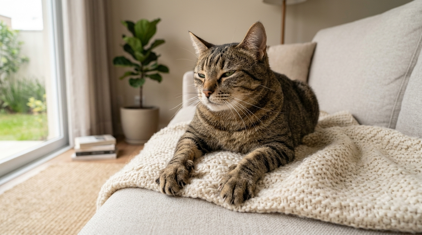 Por que o gato amassa pãozinho em mantas e superfícies macias.