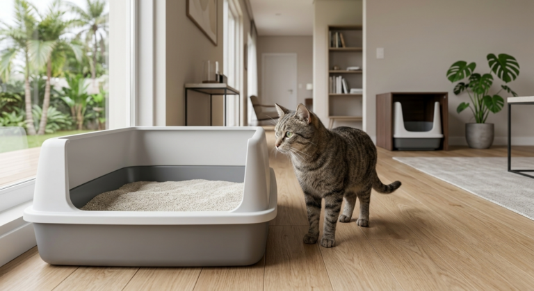 Quantas caixas de areia para gatos são necessárias dentro de casa.