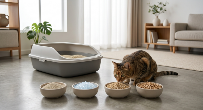 Melhor areia para gatos: diferentes tipos de granulados