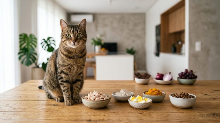 O que um gato pode comer além da ração?